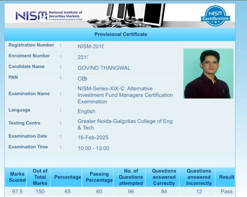 Prachi Ravindra Patil   NISM Exams Testimonial